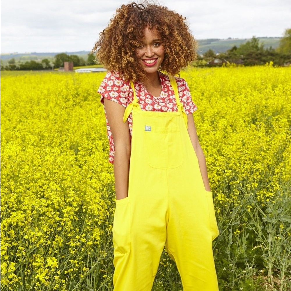 Lucy and Yak Organic Cotton Yellow Dungarees - Luna